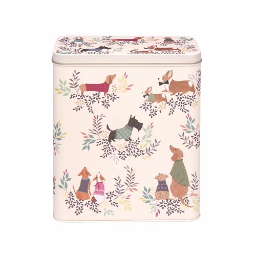 Large Rect Storage tin Sara Miller Dogs